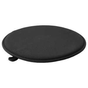 Black Chair Pad 36cm, Chair pad, black, 36 cm