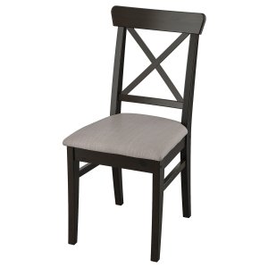 Nolhaga Chair, Chair, brown-black/Nolhaga grey-beige