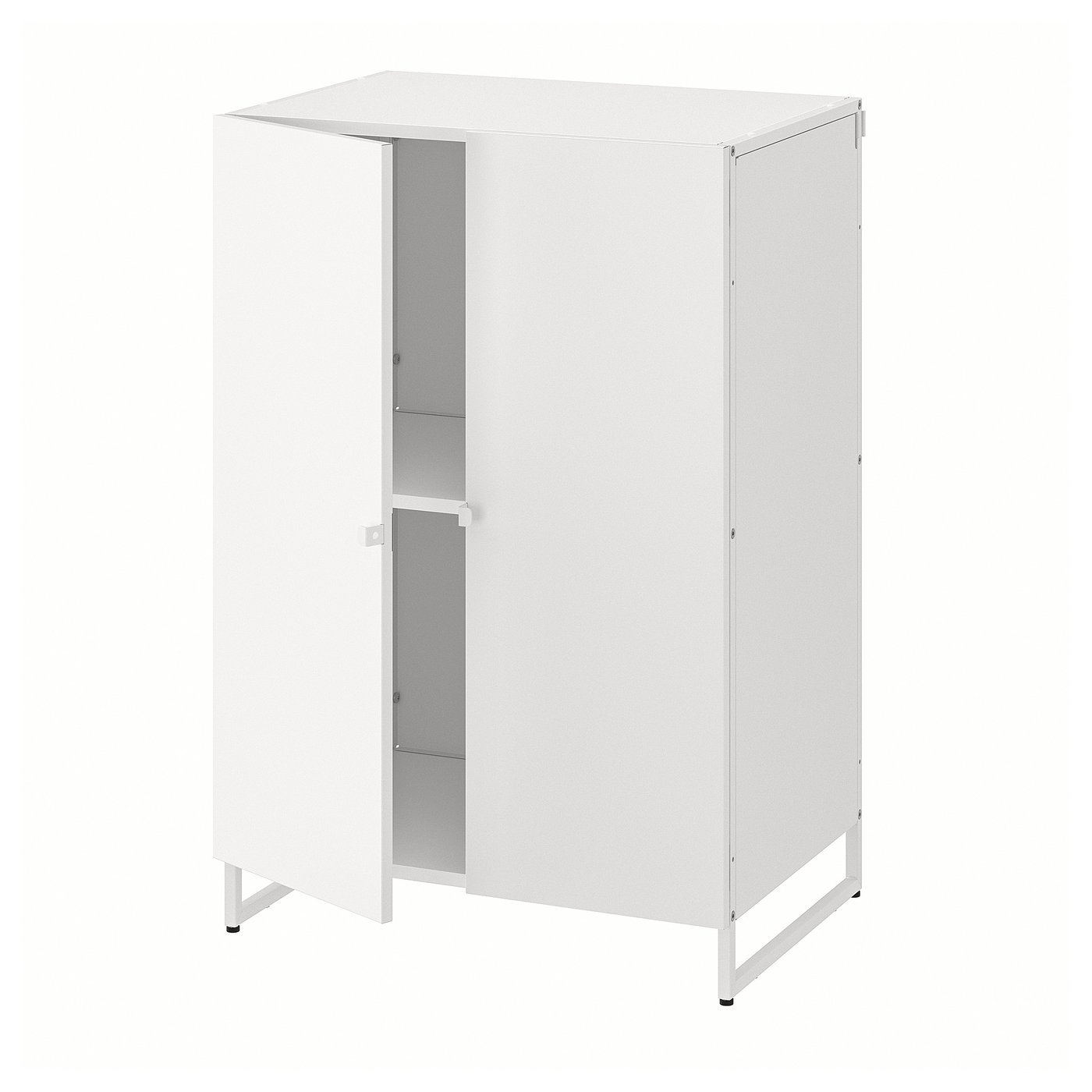 Shelbrite, Shelving unit with doors, in/outdoor/white, 61x44x90 cm