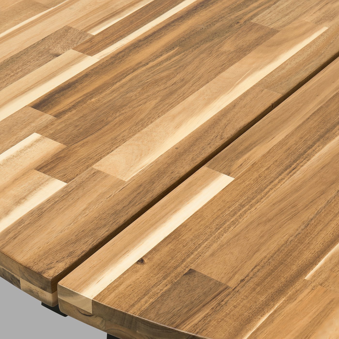 Acacia Round, Dining table, acacia/black, 120 cm - Image 2