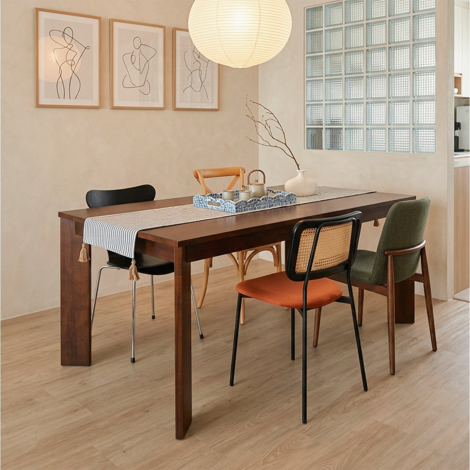 Ashton Dining Table, Mahogany, 180 x 95 x 75cm - Image 2